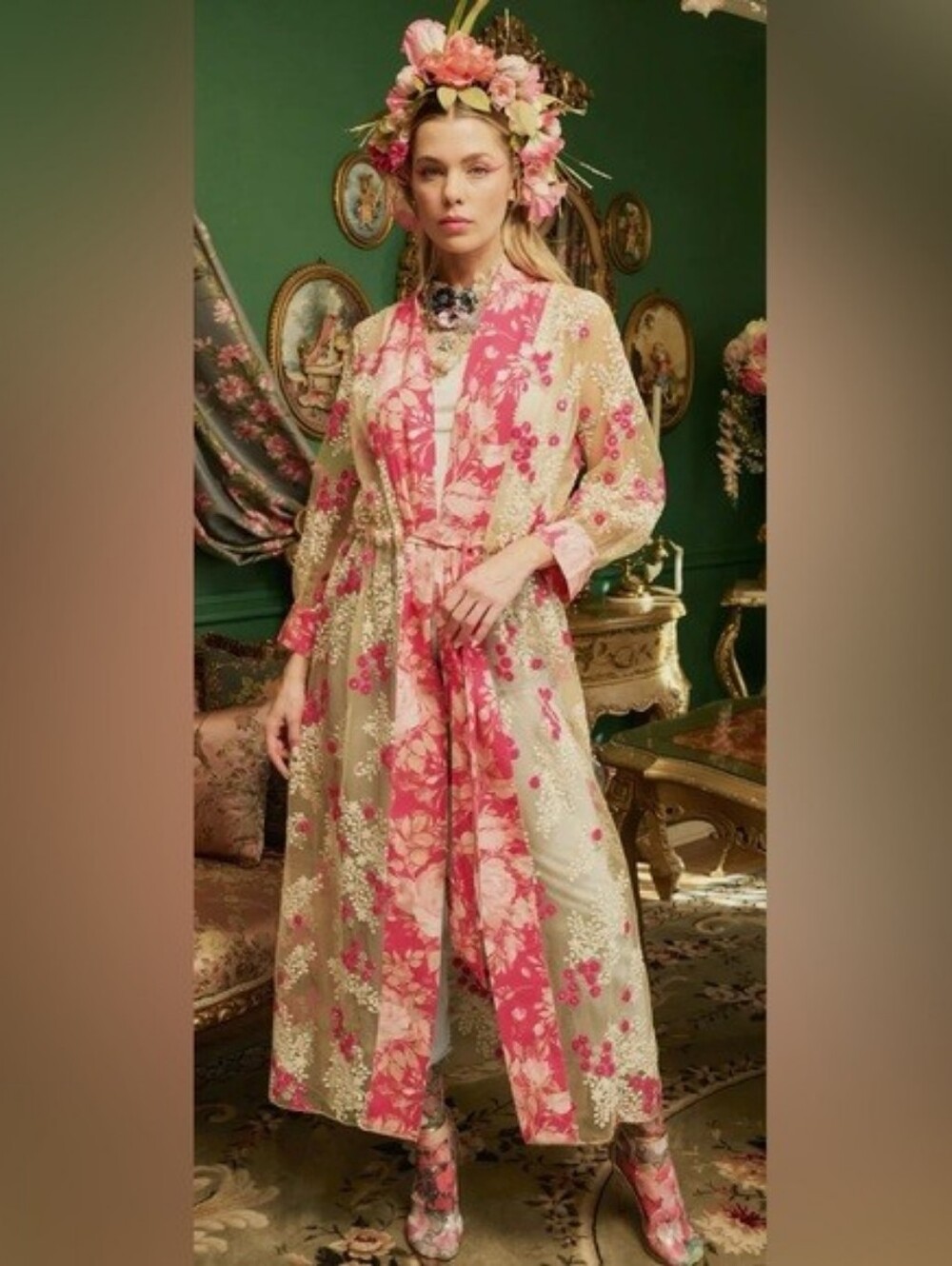 Aratta Fairy Rose Duster Kimono